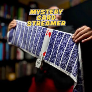 BLUE MYSTERY CARD STREAMER MAGIC TRICK BY DEFMA