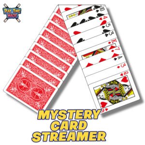 RED MYSTERY CARD STREAMER MAGIC TRICK BY DEFMA