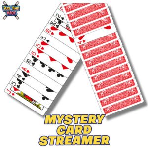 RED MYSTERY CARD STREAMER MAGIC TRICK BY DEFMA